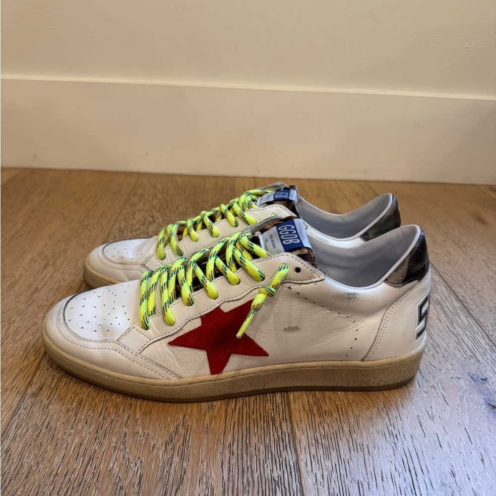 Golden Goose White, Red, Leopard, and Camo Sneakers - Exclusive Rare Design - Picture 5 of 10